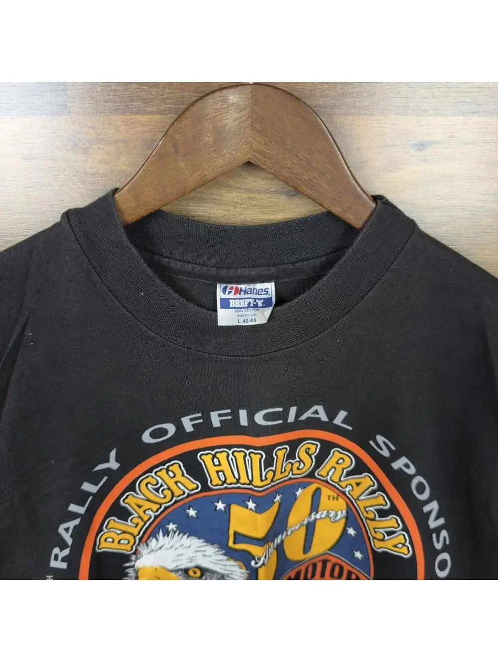 Vintage 90s Harley Davidson Sturgis Black Hills Rally T-Shirt Large Hanes Beefy